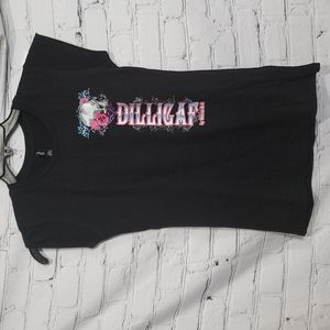 Dilligaf Skull Tee Shirt NWT